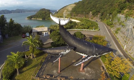 Whale statue at the entrance to Taiji