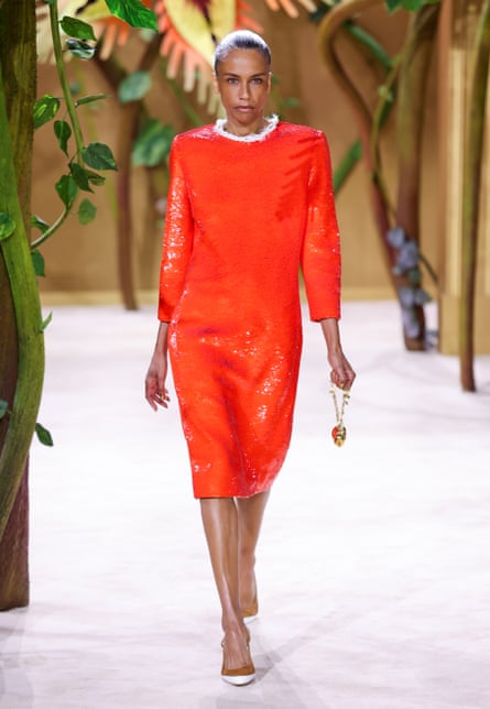 Stephanie marks her 50th birthday with a red sequined dress.