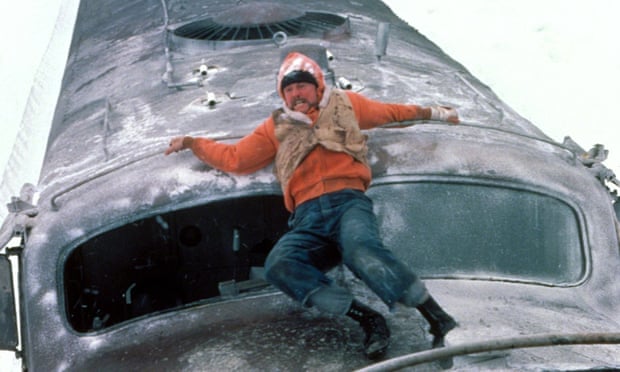 Jon Voight on the roof of a speeding train in 1985’s Runaway Train.