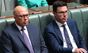Peter Dutton and David Littleproud in parliament