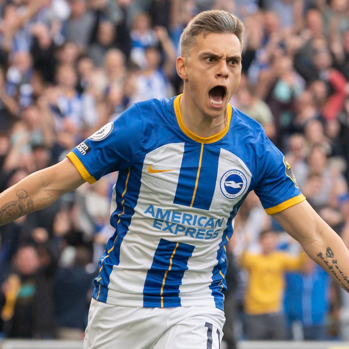 Arsenal secure £26m deal to sign Leandro Trossard from Brighton | Transfer  window | The Guardian