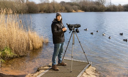 Bird spotter Thomas Hibbert at Idle Valley nature reserve