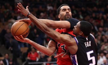 Toronto’s Jontay Porter played just three minutes in a 20 March game against the Sacramento Kings at the Scotiabank Arena.