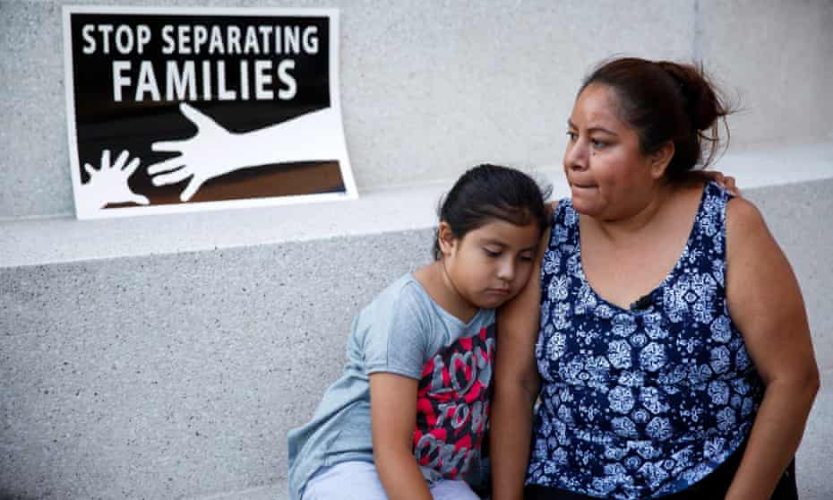 An undocumented immigrant and her daughter outside the supreme court in June, after a ruling which had implications for the Daca program. 