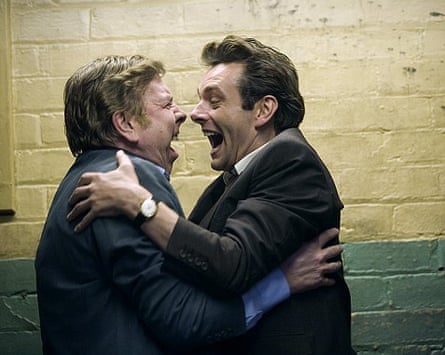 Timothy Spall as Peter Tayland Michael Sheen as Brian Clough in The Damned United.