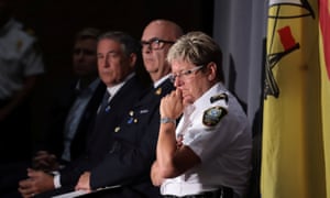 Fredericton police chief Leanne Fitch takes questions at a news conference about the shootings. The last homicide in the city was in 2014.