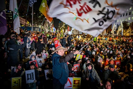 Protesters outside the national assembly
