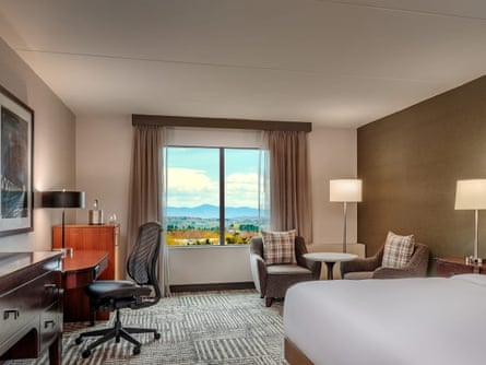 A room at the DoubleTree by Hilton in Burlington, Vermont