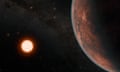 An artist’s rendition of Gliese 12b and its star