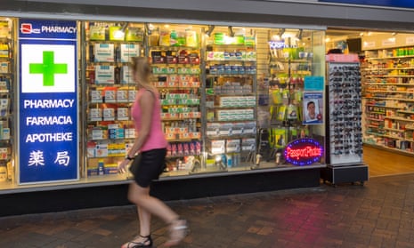 A pharmacy in Sydney’s central business district