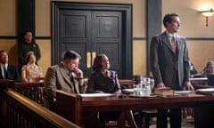 Courtroom drama … Sean Astin as Sunny Gryce, Juliet Rylance as Della Street and Matthew Rhys as Perry Mason
