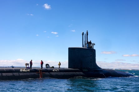 The US navy’s USS Minnesota, a Virginia-class fast attack submarine, in waters off the coast of Western Australia.