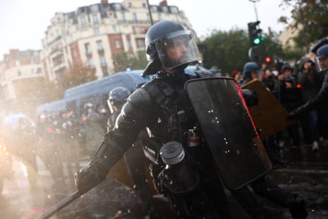 Hundreds of thousands march in France as protests take place across Europe – as it happened