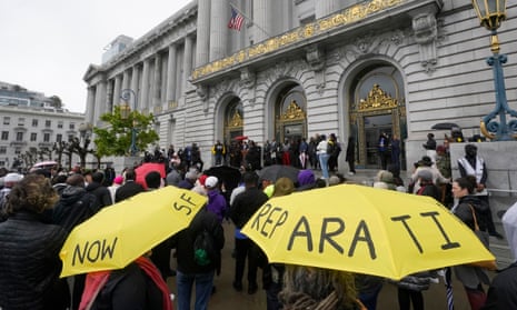 A reparations rally outside of City Hall in San Francisco on 14 March 2023. 