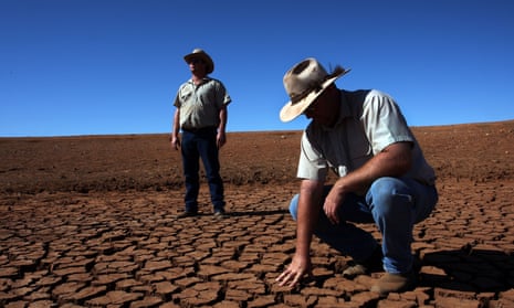 Drought-affected soil in New South Wales