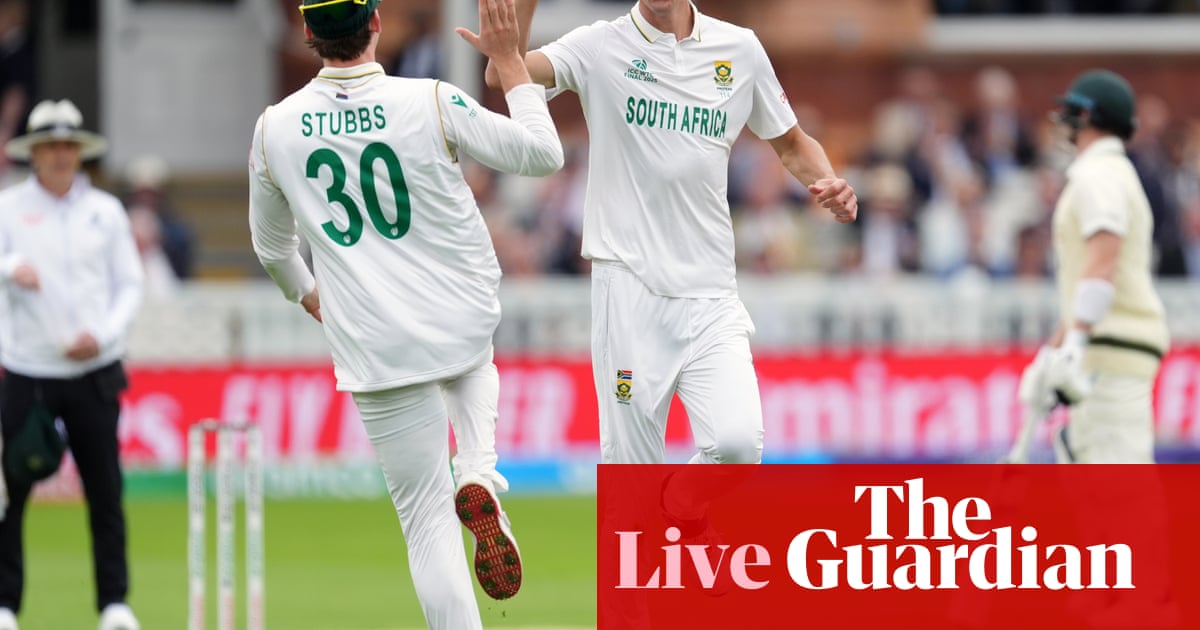 South Africa v Australia: World Test Championship final cricket, day one – live