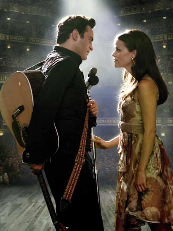 Joaquin Phoenix and Reese Witherspoon in Walk the Line.