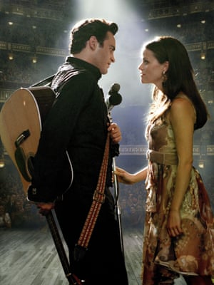 Joaquin Phoenix and Reese Witherspoon in Walk the Line.