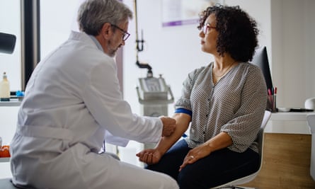 woman has an FSH measurement to determine if she is perimenopausal or has already gone through menopause.