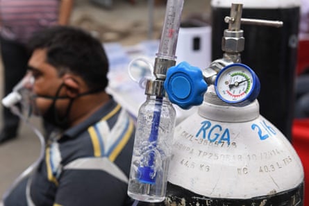 Oxygen provided by an NGO in Amritsar, India
