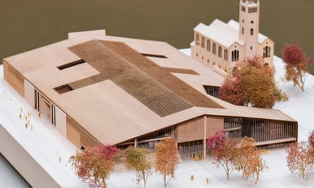 Model of the winning design for the Museum of the 20th Century by the architects Herzog and de Meuron
