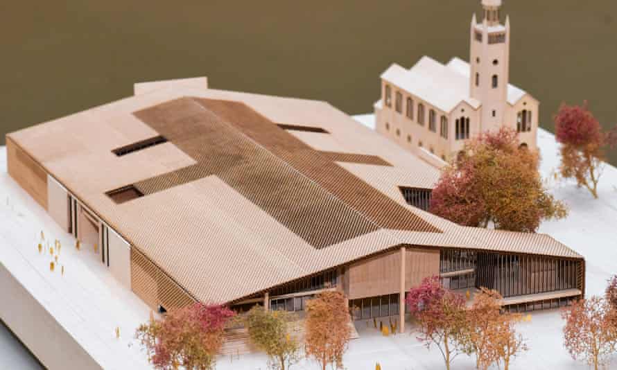 Model of the winning design by the Basel architects Herzog and de Meuron for the Museum of the 20th Century at the Kulturforum.