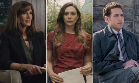 Julia Roberts in Homecoming, Elizabeth Olsen in Sorry For Your Loss and Jonah Hill in Maniac.