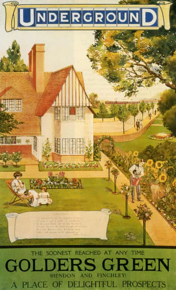Escape to gender rigidity … a poster showing ‘delightful’ suburbia.