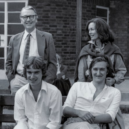 Julian Barnes with (clockwise from front left) Martin Amis, Kingsley Amis and Pat Kavanagh in 1978.