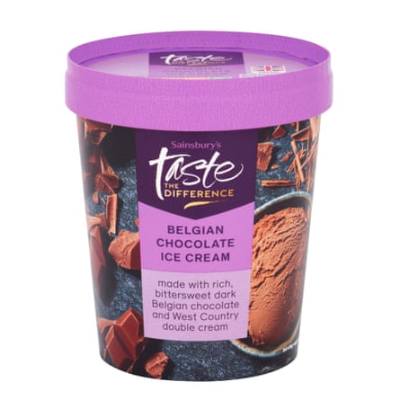 Sainsbury’s Belgian Chocolate ice-cream, Taste the Difference 480ml