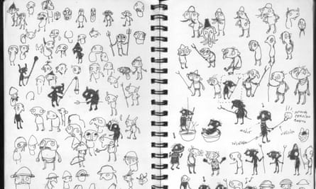 Character sketches from Amanita’s Samorost series