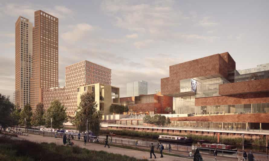 A render of Stratford Waterfront, part of the park’s new Cultural and Education District.
