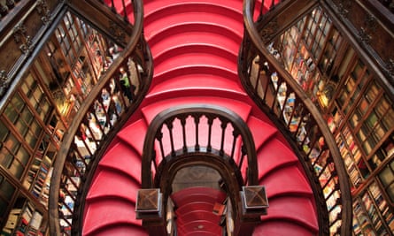 Stairway to heaven: the colourful interior of the Livraria Lello bookstore which is said to have inspired JK Rowling.