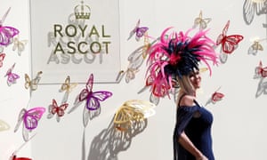 A racegoer arrives on the final day at Royal Ascot.