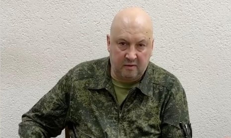 Sergei Surovikin in his video address to Wagner forces on Saturday