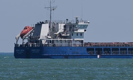 Russian-flagged cargo ship