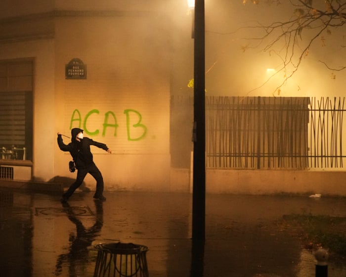 Image accompanying the story: Macron accused of putting France’s right to protest at risk with ‘vandal’s law’