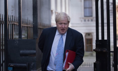 Boris Johnson arriving in Downing Street for cabinet yesterday.