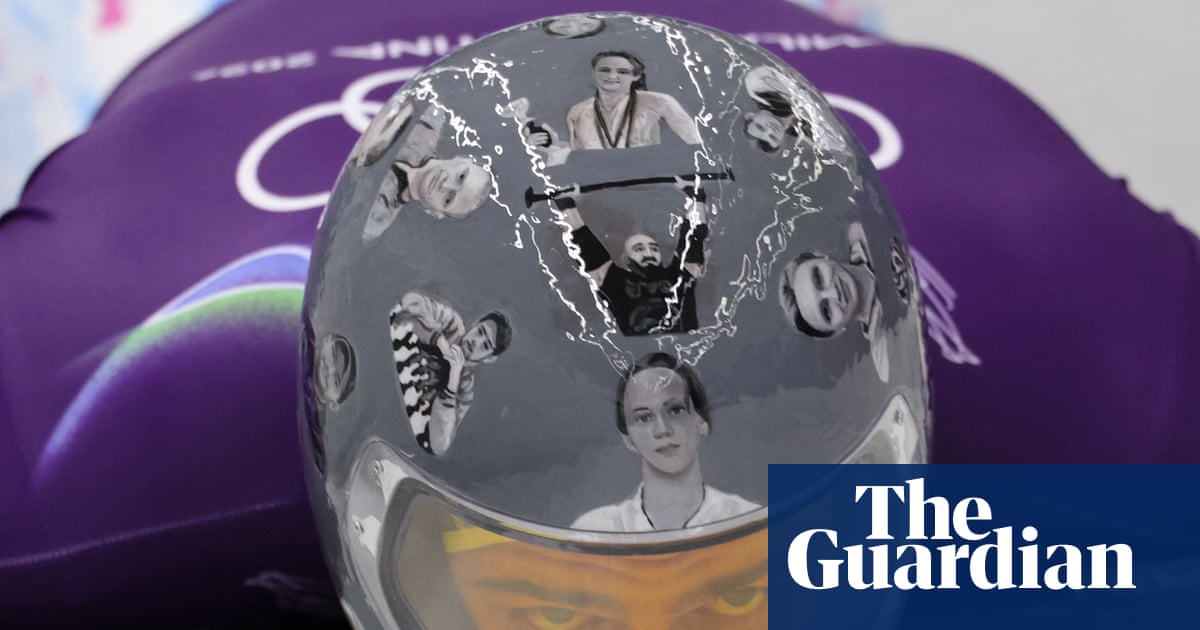 Ukrainian competitor displays images of athletes killed in war on Winter Olympics helmet