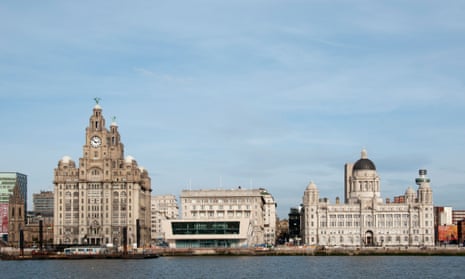 Liverpool Waterfront with the liver birds.