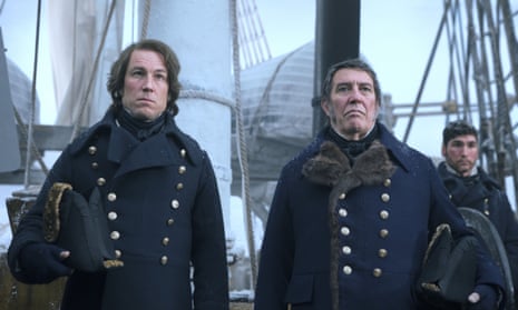 Tobias Menzies as Capt James Fitzjames and Ciaran Hinds as Sir John Franklin in The Terror
