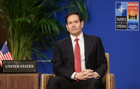 US secretary of state Marco Rubio at today’s informal Nato foreign ministers meeting in Antalya.