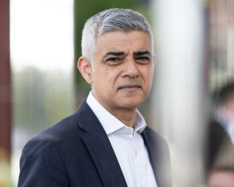 Sadiq Khan wearing shirt, jacket and no tie