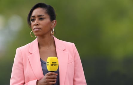 Former England player Ebony Rainford-Brent now works for the BBC.