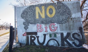 A mural in the Waterfront South area of Camden. Residents of Waterfront South have fought to reroute truck traffic away from their neighborhood.