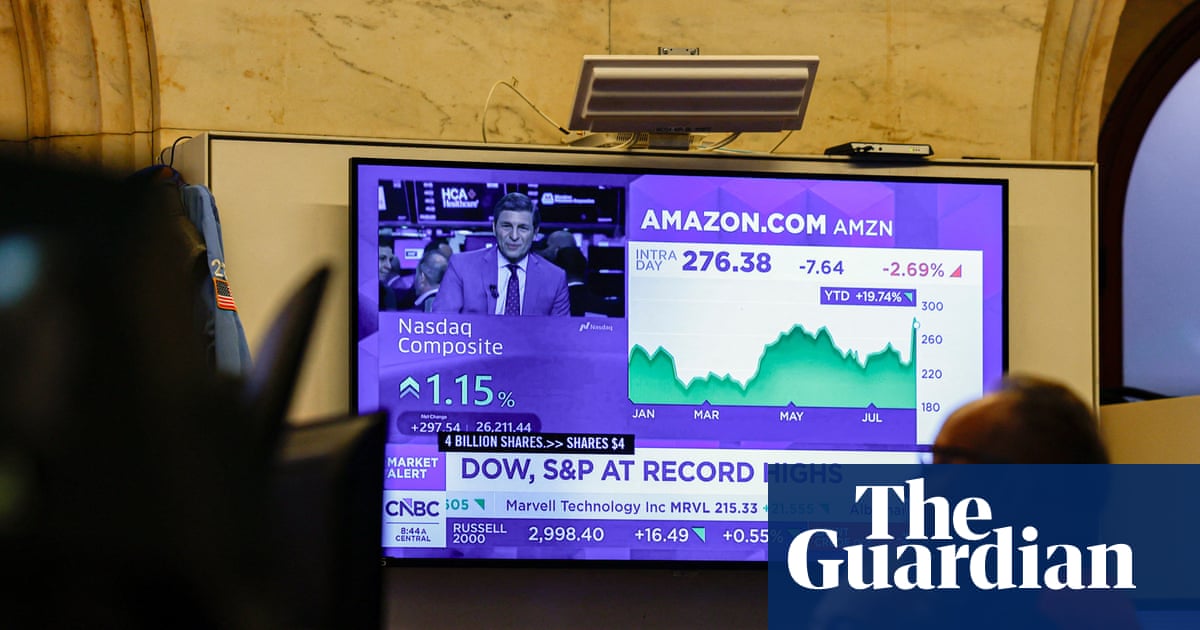 US stock market hits record highs as AI profits pile and oil prices ease