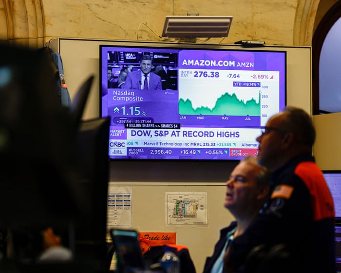 US stock market hits record highs as AI profits pile and oil prices ease — image supplied by The Guardian US's feed