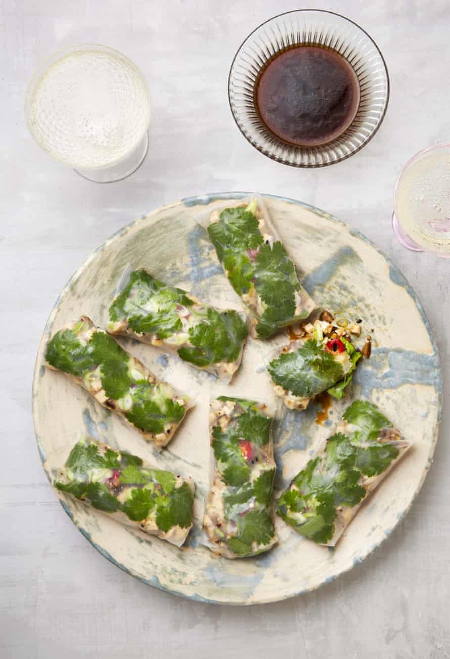 Yotam Ottolenghi’s zingy tofu rice paper rolls.