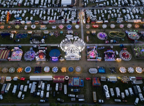An aerial view of the fair