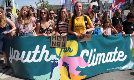 Youth climate protesters in Brussels